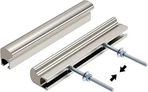 Haidms 10 Pack Brushed Nickel Adjustable Cabinet Pulls, 1" to 4" (25-102mm)
