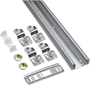 National Hardware By-Passing Door Hardware Kit, 48 in, Steel, Galvanized