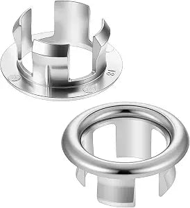 2PCS Sink Overflow Ring, Sink Overflow Cover Abs Bathroom Basin Hole Insert