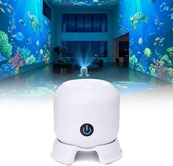 Dynamic Rotating LED Projector Light, 360 Rotating Ocean Wave Night Projection Night Light, Multi-Angle Projection Base, for Meditation, Bedroom, Home Theater