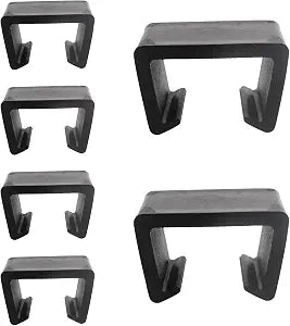 6PCS Outdoor Patio Sectional Furniture Clips 18x18/20x20 Universal Aluminum Square Tube Foot Pads For Patio Sofa Jointing Wicker Chair Alignment Clips