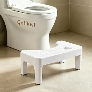 6.7 Inch Step Stool,Qofikwi Portable Plastic Foot Stool,Qofikwi Non-Slip Potty Stool for Bathroom