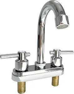 4 Bathroom Faucet,2 Handle Bathroom Sink Faucet with 360Rotate High Spout