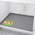 Mateeylife Under Sink Mat Kitchen Waterproof, Silicone Sink Tray 22"X34"