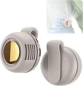 White Portable Mini Bladeless Fan, 3-Speed Clip-on Fan for Shirt and Waist