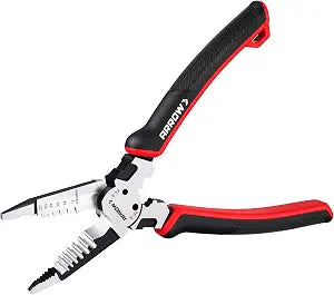 Arrow 5-in-1 Wire Stripper, 8-Inch Wire Cutter and Crimping Tool