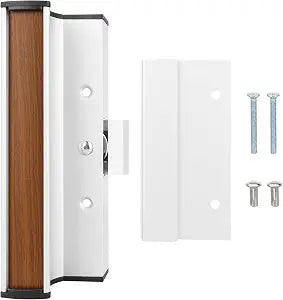 Baomain 3" Surface Mount Sliding Patio Door Handle Set White