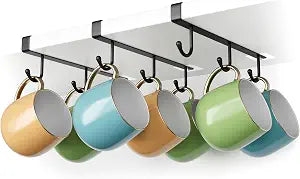 ECROCY Coffee Mug Holder Under Cabinet, Clip-On Coffee Cup Holder