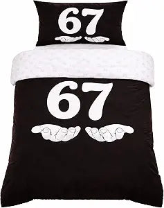 2-Piece Reversible Duvet Cover Set - Black & White Twin Bedding
