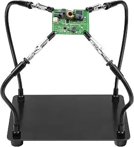 XYK Helping Hands Soldering Station, Soldering Kit, Third Hand Soldering Tool 4 Flexible Arms Helping Hands for Electronic Repair Soldering Jewelry Crafts - Black
