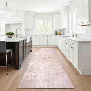 Machine Washable Area Rug, Soft & Durable, Non-Slip, Stain Resistant Rug for Bedroom, Living Room, Dining Room, High Traffic Areas. (Beige, 2.5' X 10')