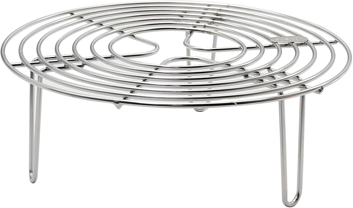 Round Steamer Rack and Cooling Rack,Stainless Steel Pot Trivet, Cooking Rack,Wire Steamer Kettle Rack Holder, Air Fryer Cooking Steamer Rack for Baking Canning Cooking Steaming, 7.9''X2.8''