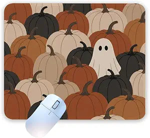 Ghost Pumpkin Fall Halloween Mouse Pad Gifts for College Students Him Her