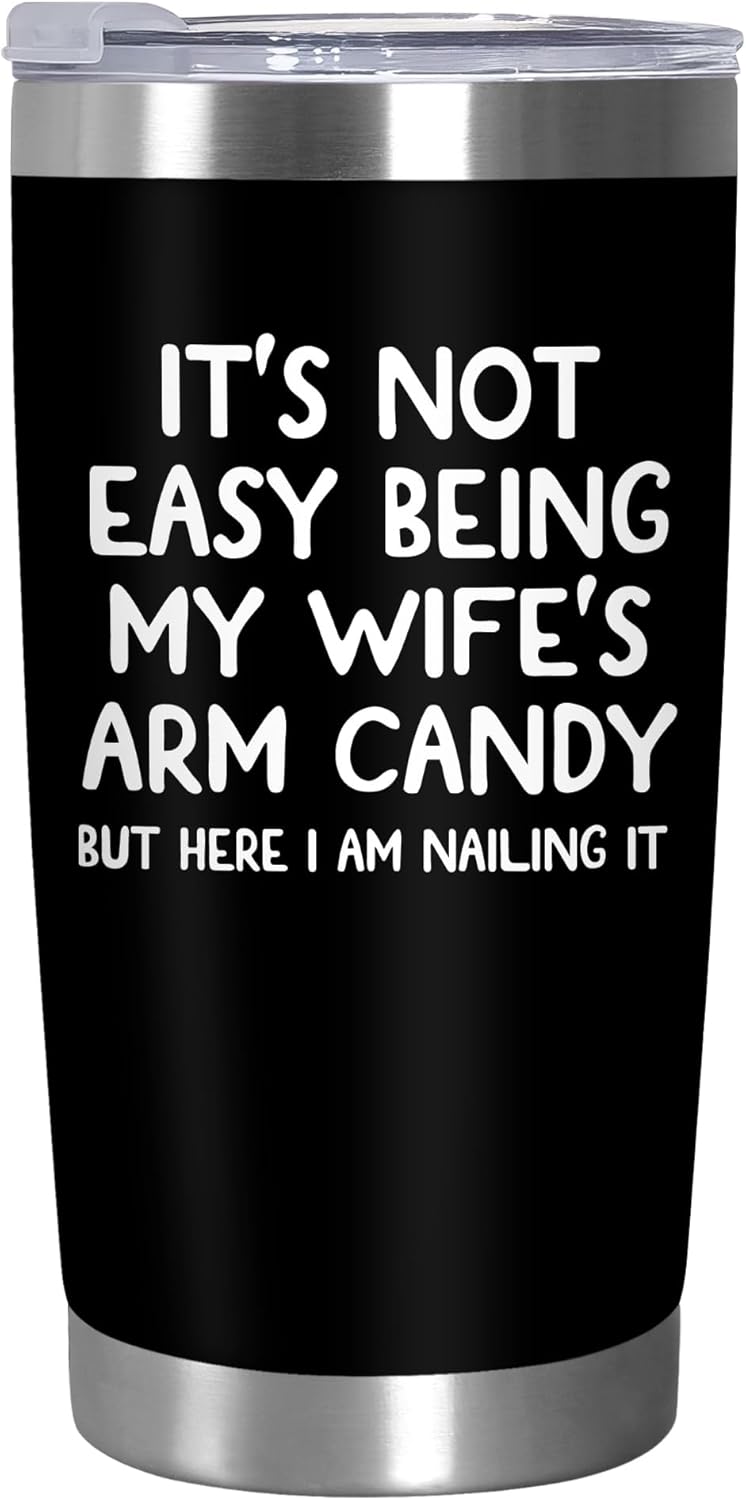 Christmas Birthday Gift for Husband from Wife, 20 oz Tumbler for Men