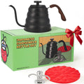 Gooseneck Kettle, Stovetop, Thermometer, Black, 40.6oz