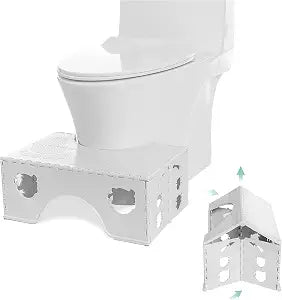 Foldable Toilet Stool, 7inch Bathroom Squatty Posture Poop Stool, A Good Helper to Effective Relief of Constipation, Easy to Storage Toilet Squat Stool.