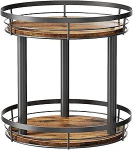 LAMU Rotating Spice Rack Lazy Susan Seasoning Organizer for Cabinet Kitchen