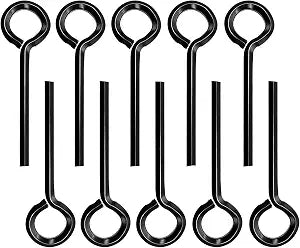 10pcs Black 5/32 inch Standard Hex Dogging Key with Full Loop, Metal Allen Wrench Door Key for Push Bar Panic Exit Device
