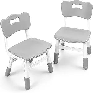 Pterying Kids Chair Set of 2, Adjustable Height, 180 lb Capacity, Ages 2-8