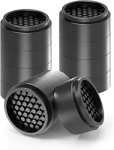 Ezprotekt 1 Inch Adjustable Bed Furniture Risers, Stackable Round Heavy Duty Chair Risers (Set of 8) Lifts Height 1", 2", or 3" for Sofa, Couch, Table, Anti Slip Rubber - Supports 2000 lbs (Black)