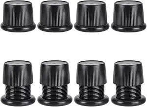 8 Pack Black Adjustable Furniture Risers 1.6-2.6 inch in Height Adjustable Bed Risers Plastic Furniture Leg Pad with Anti-Slip Pad for Small Appliances and Furniture