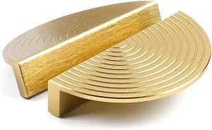 BaiNong 2 Pack Gold Drawer Pulls 4" Cabinet Handles Traditional Retro