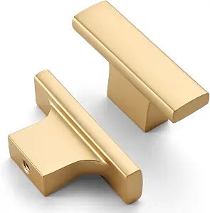 Amerdeco 10 Pack Brushed Gold Cabinet Knobs 2 Inch (50MM) Single Hole Cabinet Pulls Kitchen Cabinet Knobs Drawer Knobs ZH0026