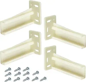 Drawer Slide Socket Set Cabinet Hardware, RV Drawer Parts Fits 0.86 Inch Drawer Slide, Rear Drawer Track Socket Mounting Back Plates Brackets, Drawer Side Track Brackets 2 Set