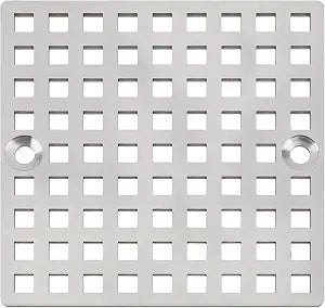4" Shower Drain Cover Brushed 304 Stainless Steel Square Shower Drain Strainer Grid for Bathroom Floor Kitchen and More