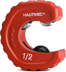 HAUTMEC Pro 1/2 Inch Automatic Copper Tube Cutter - 1/2 in. Maximum Nominal Pipe Capacity (5/8 in. Outer Diameter), for Copper, Aluminum, Brass Tube and Thin-wall Conduit, HT0215-PL