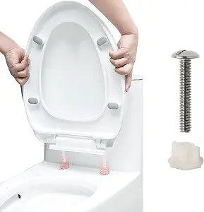 Universal Toilet Seat Hinge Bolts Kit - Stainless Steel - White - 2pcs