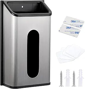 Sumnacon Grocery Bag Dispenser Wall Mount Stainless Steel Bag Dispenser