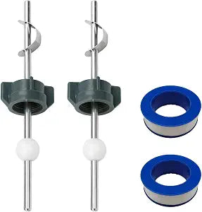2 Pack Bathroom Sink Pop Up Center Piece Assembly - Chrome Metal Sink Stopper Replacement Parts, Compatible with PS2673 PS469 PSB327 & Popular Brands, with 2 Rolls PTFE Tape