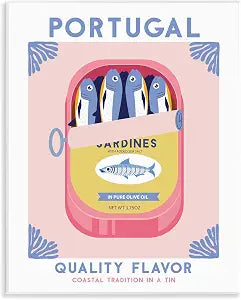 Portugal Sardine Can Kitchen, 11 x 14 Inch Mounted Print on Wall Plaque