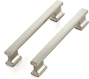 Brushed Nickel Cabinet Pulls, 5 Inch (128mm), 10 Pack, Heavy Duty