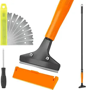 KeFanta Razor Blade Floor Scraper, 4" Wide Heavy Duty Scraper Tool, 45.7"