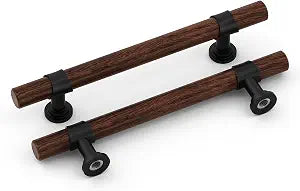homdiy 10 Pack 5 Inch Hole Center Wood Cabinet Pulls Black Cabinet Handles