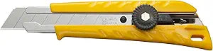OLFA 18mm Heavy-Duty Utility Knife (L-1) - Ratchet Lock, Snap-Off Blade