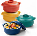 Microwave Bowls with Lids, 40 oz Lightweight Unbreakable Bowls, 4 Pack