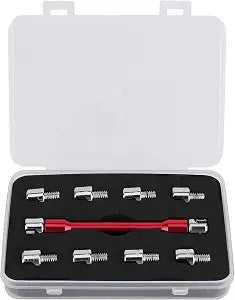 Watris Veiyi Motorcycle Spoke Wrench, 5.0-6.8mm, for Most Motorbikes (Red)