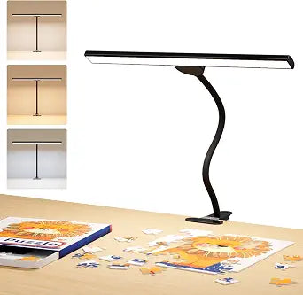 Clip on Desk Lamp for Jigsaw Puzzle, USB Powered 10W