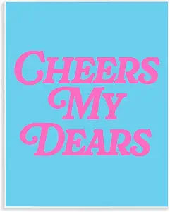 Cheers My Dears Kitchen, 11 x 14 Inch Mounted Print on Wall Plaque