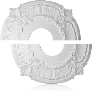 Uenhoy Split Lighting Ceiling Medallions for Light, 11.6" OD x 3.5", White