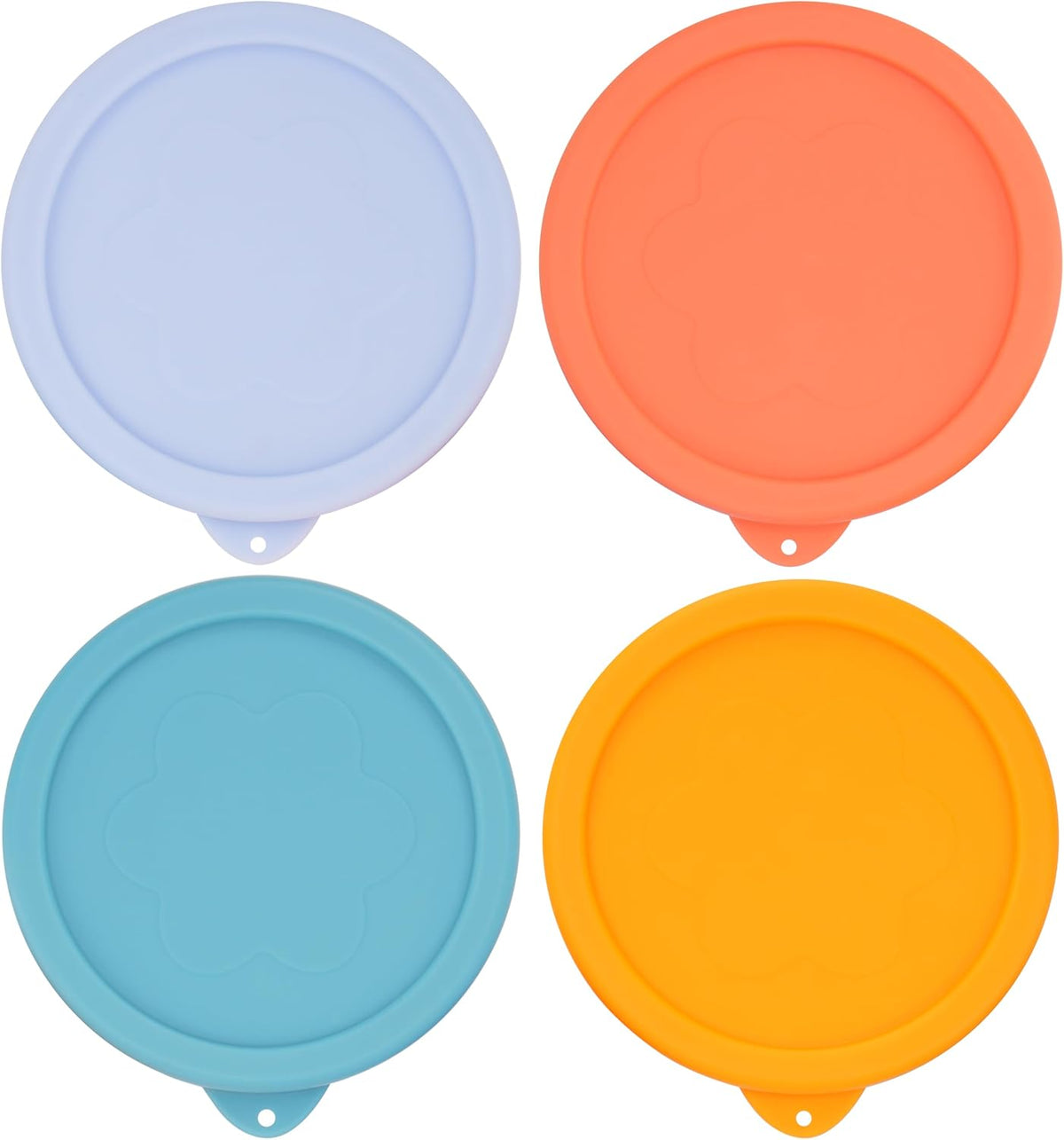 4 Cup Silicone Replacement Lids Storage Cover for Anchor Hocking Glass Bowls (Container not Included) 4 Pack Microwave, Dishwasher and Freezer Safe