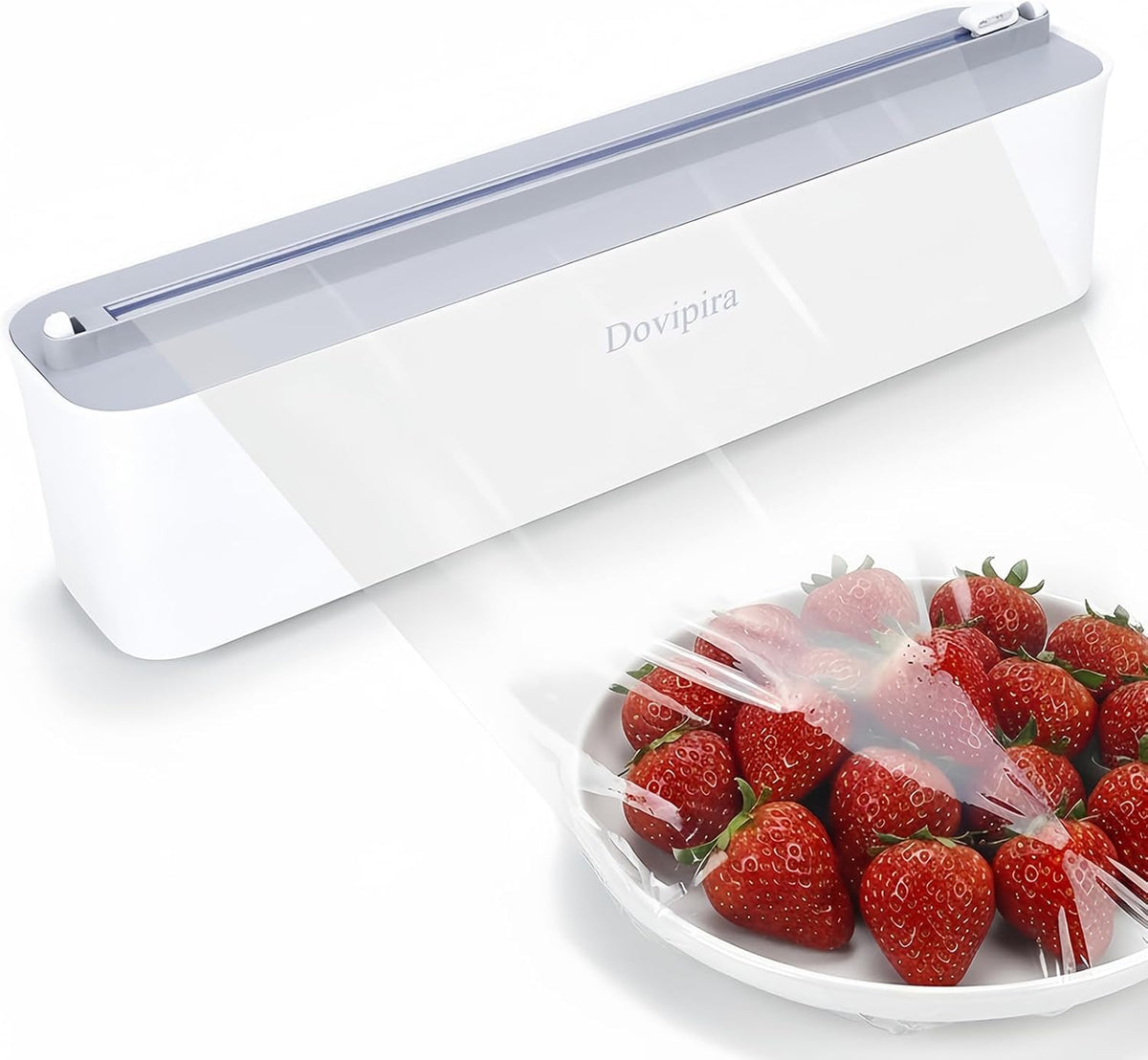 Large Magnetic Plastic Wrap and Foil Dispenser with Cutter