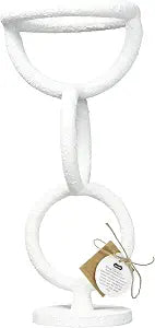 Mud Pie Small White Link Candlestick