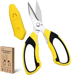 Utility Scissors 8-Inch Heavy Duty All-Purpose Shears with Protective Cover