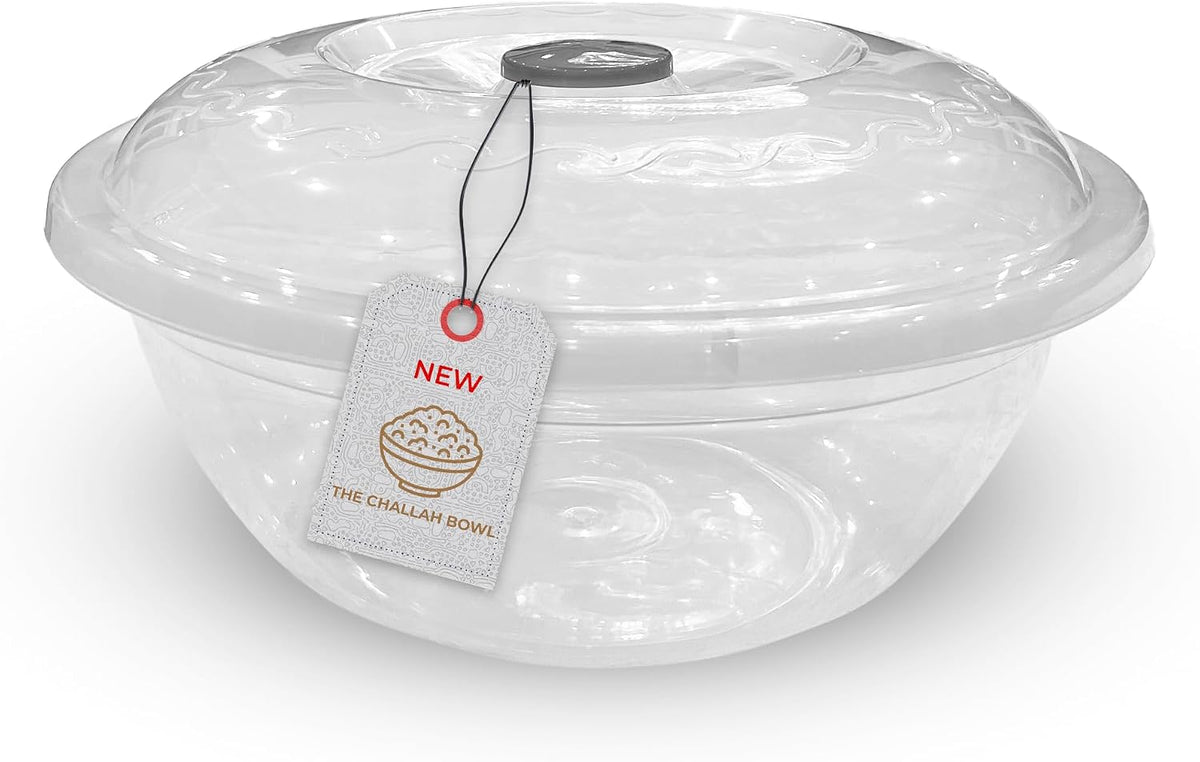 The Challah Bowl with Lid - Dough Riser - Proofer - Plastic Bowl with Cover/Lid - Extra Large 10 Liters - can fit 5Lbs of flour - Non Stick - Perfect Rise Every Time - Great Challah Bakes, Gift Idea