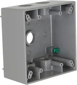 Hubbell-Bell 5337-0 Infrared brooder Weatherproof Box, 2 Gang, 31 Cu-in X 4-9/16 in L X 4-1/2 in W, 5-1/2-Inch