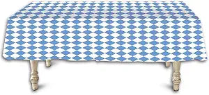 Beistle Oktoberfest Tablecover, 54 x 108, 2 Pieces  Plastic Table Cloth, Rectangular Tablecloth, Bavarian Party Supplies, Bavarian Tablecloth, German Table Decorations